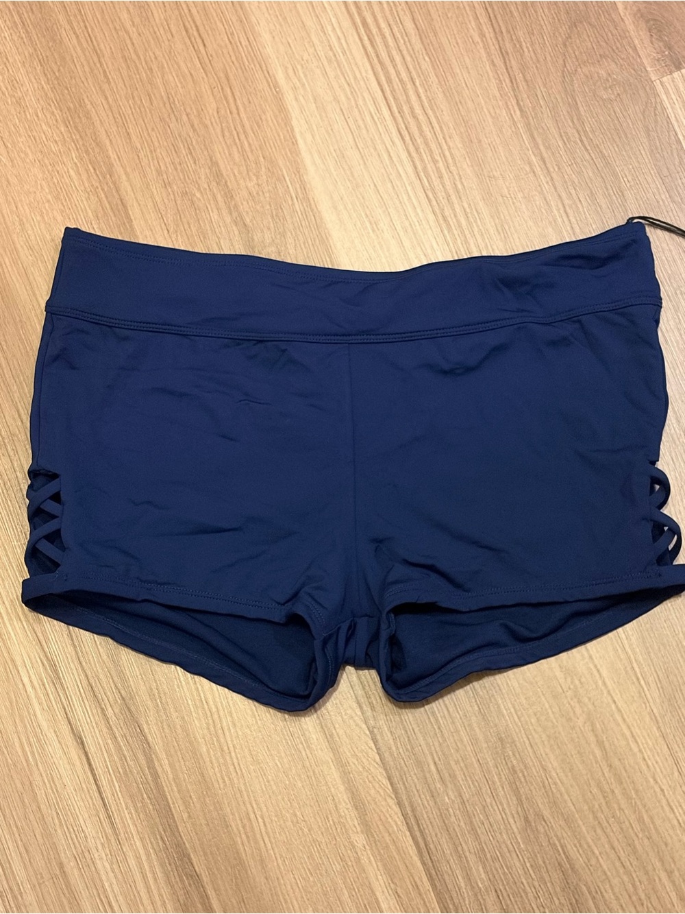Old Navy Navy Blue Bike Shorts with Side Lattice